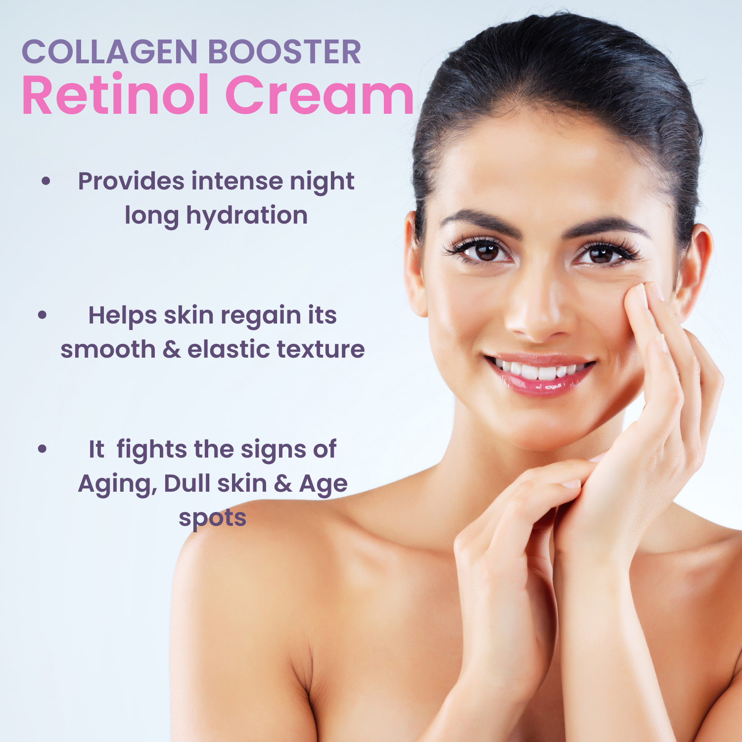 COLLAGEN BOOSTER ENCAPSULATED RETINOL CREAM with Hyaluronic acid + Co Enzymes + Vitamin B3+B5+E - NIGHT CREAM FOR DULL MATURE SKIN-COMBAT FINE LINES WRINKLES