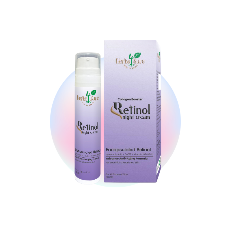 COLLAGEN BOOSTER ENCAPSULATED RETINOL CREAM with Hyaluronic acid + Co Enzymes + Vitamin B3+B5+E - NIGHT CREAM FOR DULL MATURE SKIN-COMBAT FINE LINES WRINKLES