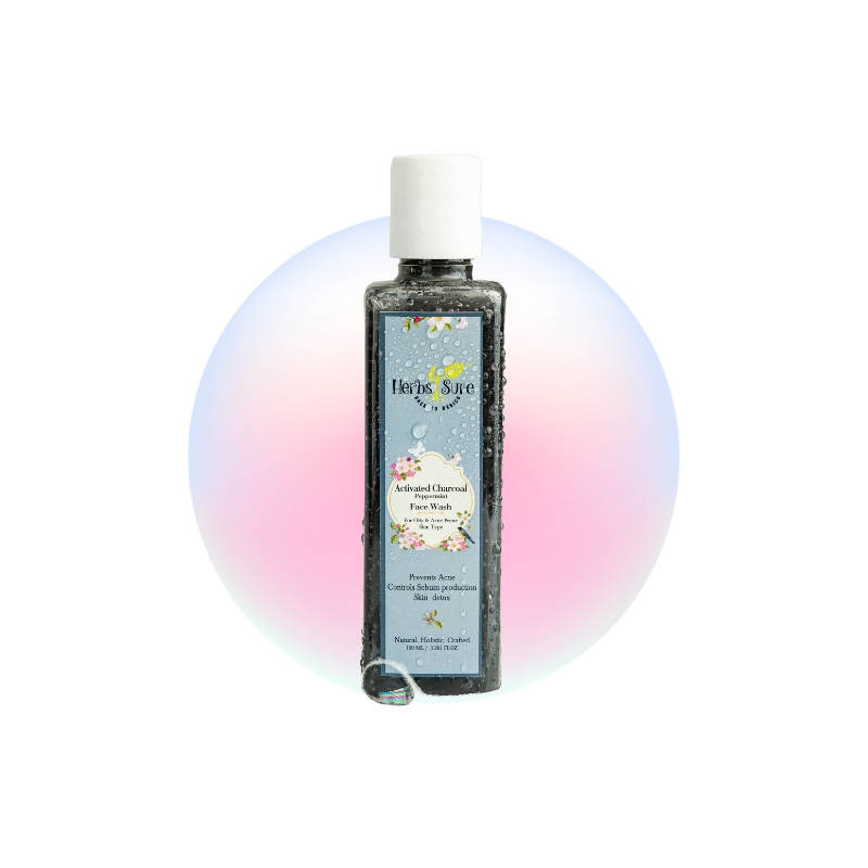 FACE WASH ACTIVATED CHARCOAL PEPPERMINT for  OILY ACNE PRONE SKIN- Best suited for Teenagers