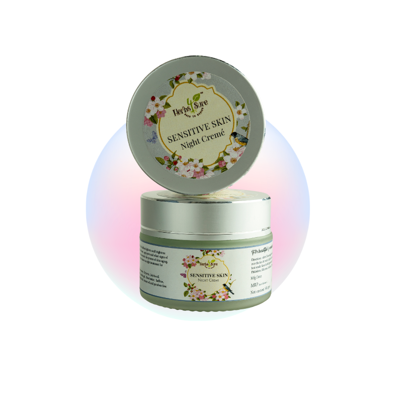 SENSITIVE SKIN NIGHT CREME- LIGHT FORMULATION - BEST SUITED FOR ACNE PRONE OILY SKIN