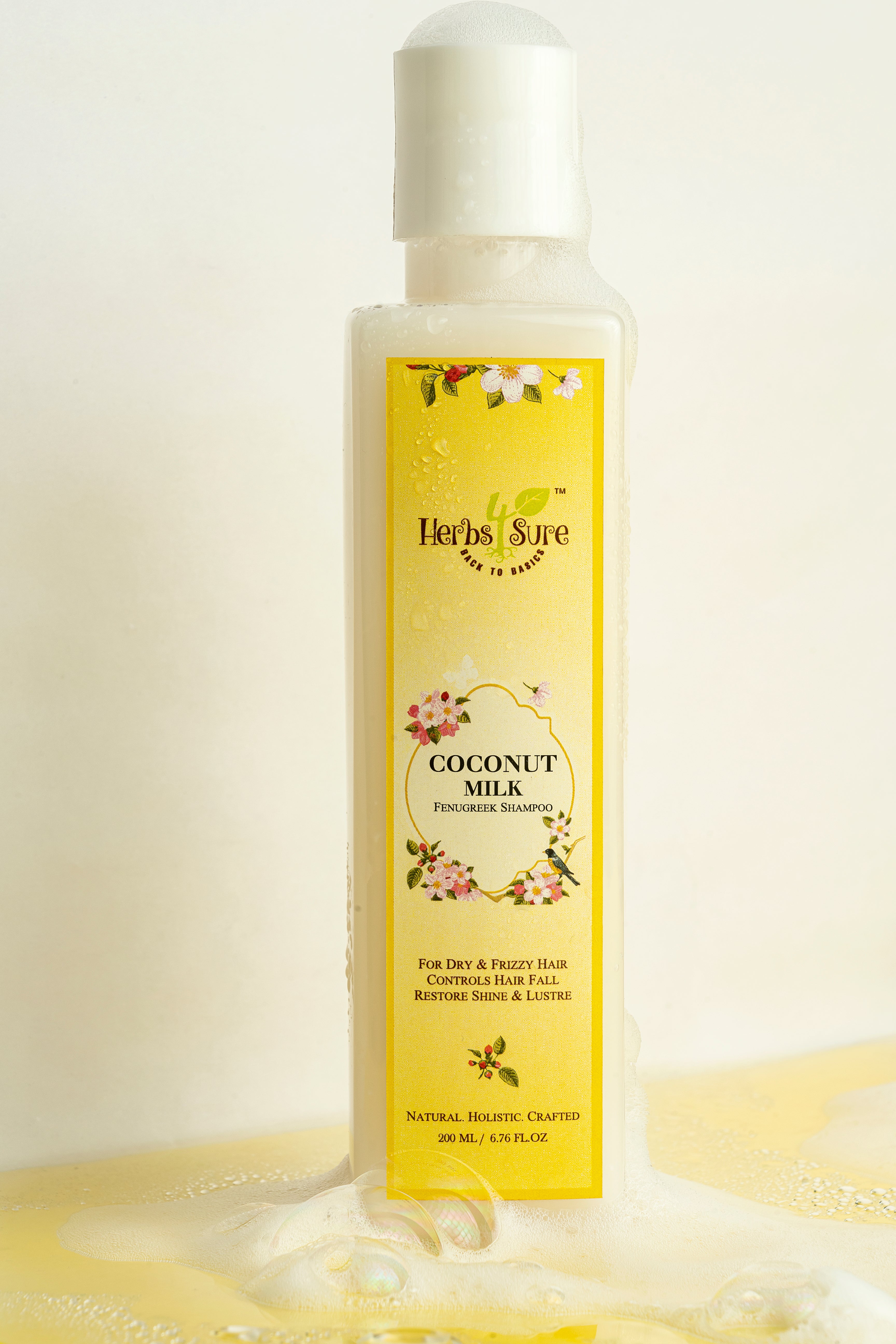COCONUT MILK & FENUGREEK SHAMPOO- For Dry frizzy Unmanageable Hair- Gives Bounce and Shine to hair