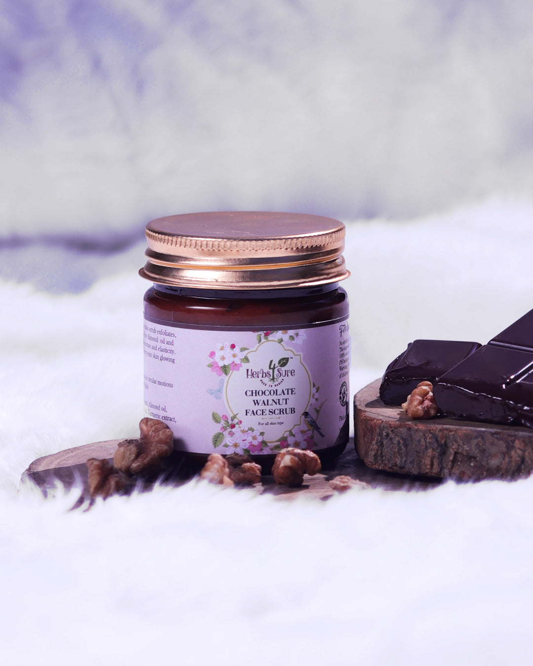 CHOCOLATE WALNUT FACE SCRUB- FOR LIGHT EXFOLIATION- SUITABLE FOR DULL DRY LIFELESS UNEVEN SKIN