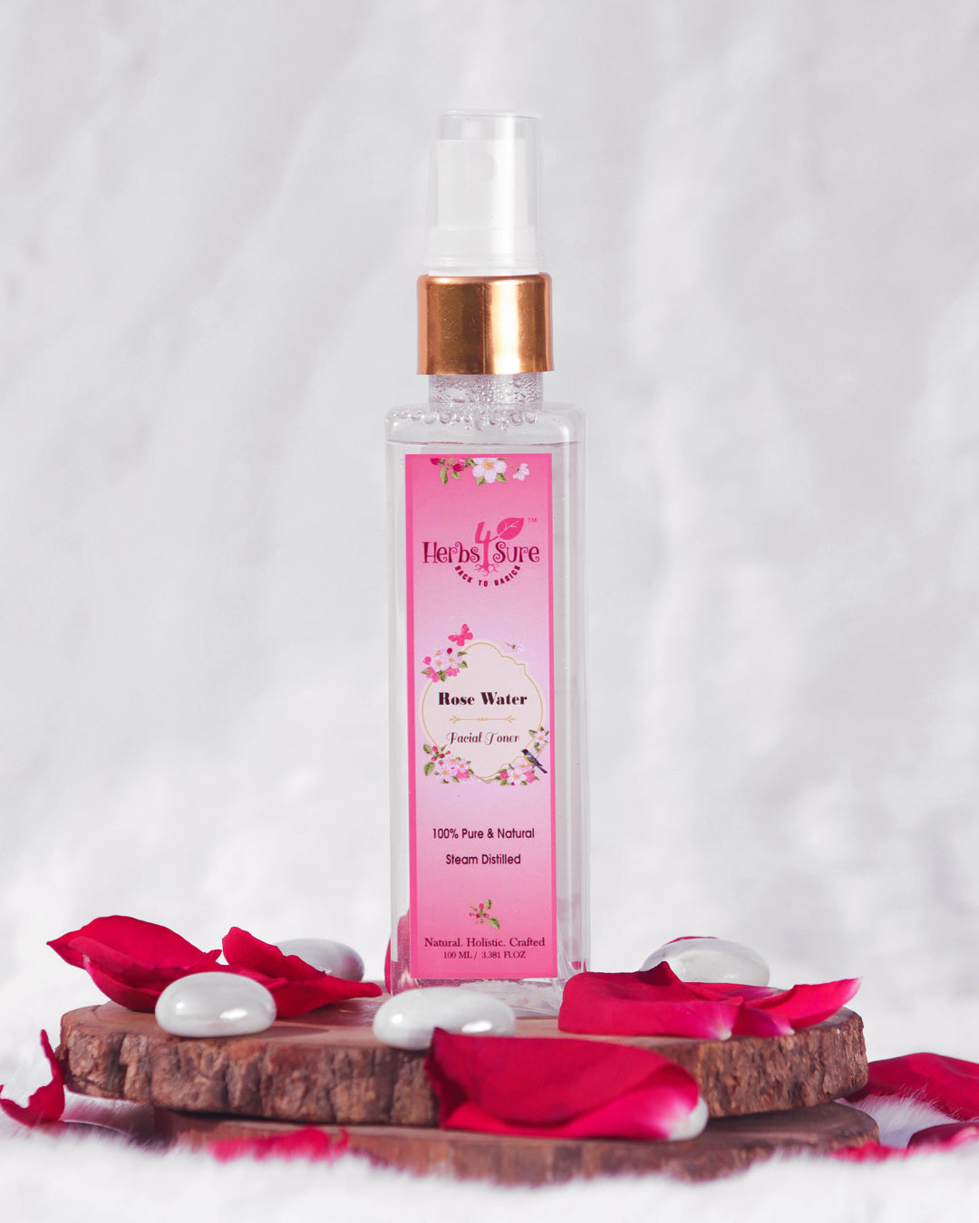 PURE STEAM DISTILLED ROSE WATER FACIAL TONER (ALCOHOL FREE)